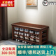 木葉私語(yǔ)（MUYESIYU）【順豐發(fā)貨】實(shí)木換鞋凳門(mén)口家用進(jìn)門(mén)收納鞋柜入戶(hù)可坐鞋凳式鞋柜 三層軟包-胡桃色（100*30*52CM）