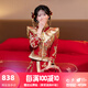 泰勒馬丁秀禾服新娘2025新款流蘇披肩結(jié)婚禮服古裝嫁衣敬酒服新中式婚服 M035 S