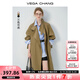 VEGA CHANG中長款風(fēng)衣女2025新款秋季高支精紡棉立體松弛感外套 卡其色 S
