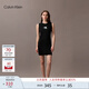Calvin KleinJeans25夏季女士潮流運動ck純棉顯瘦無袖針織背心連衣裙47B226G UB1-太空黑 S