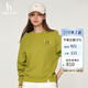 哈吉斯（HAZZYS）女裝落肩簡(jiǎn)潔學(xué)院風(fēng)衛(wèi)衣ABTSE0BCF01 黃綠色YG 165/88A40