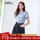 百圖betu女裝2025夏季新款A(yù)字半身裙純棉高腰短裙裙子牛仔裙女2505T50 深寶蘭 S
