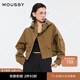 moussy 【城市輕戶外】時尚連帽短款夾克外套028HSA30-0401 060棕色 S 00001