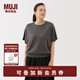 無(wú)印良品（MUJI）女式萊賽爾混天竺編織蝙蝠袖針織衫女裝上衣25年秋季BA1QYA5A 煙熏棕色 S （155/80A）