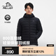伯希和（Pelliot）戶外輕薄排骨羽絨服女新款800蓬鵝絨男防風外套沖鋒衣內膽 【男款】漫暮黑 | 95%白鵝絨 S
