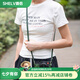 攝侶適用徠卡dlux8手柄保護(hù)套LeicaQ3相機(jī)包D-LUX8半包便攜q3真皮底座包拍立得sofort2真皮套裝飾配件 D-LUX8復(fù)古綠真皮保護(hù)套+墊肩牛皮肩帶