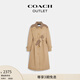 蔻馳（COACH）奧萊女士經(jīng)典標(biāo)志老花旋鎖風(fēng)衣長(zhǎng)款春季休閑質(zhì)感通勤 經(jīng)典卡其色 M