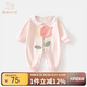 班喜迪嬰兒衣服秋裝嬰幼兒連體衣寶寶超萌哈衣爬服小月齡公主外出服春秋 粉色 80cm
