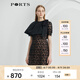 PORTS寶姿女裝 秋冬新品短袖中長連衣裙LL9D125LLF001 黑色 XS (2)