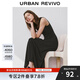 UR2025春季新款女裝波嬉風(fēng)休閑純色修身無(wú)袖連衣裙UWM750034 正黑 (偏長(cháng)) M