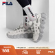FILA 斐樂官方女鞋可頌面包鞋復(fù)古老爹鞋2024冬季新款厚底鞋運(yùn)動(dòng)鞋 微白/銀器灰-WA 38