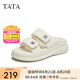 他她（TATA）厚底拖鞋女外穿休閑軟底涼拖沙灘鞋夏季新款WW501BT4 米色 38