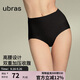 ubras果凍無(wú)痕收腹提臀褲產(chǎn)后高腰收小肚子三角褲內褲黑L