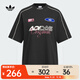 阿迪達斯 （adidas）Originals三葉草女子MOTO GFX TEE W賽車(chē)風(fēng)純棉小高領(lǐng)運動(dòng)短袖T恤 KG6678 L