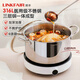 凌豐湯鍋無(wú)涂層316L不銹鋼一體成型燉湯煮粥鍋煮面鍋電磁爐燃氣灶通用