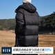 MEDM基礎(chǔ)長(zhǎng)款四字男士羽絨服冬季2024新款保暖外套冬休閑上衣 黑色 2XL