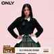 ONLY秋冬甜美風(fēng)鏤空亮絲寬松圓領(lǐng)毛衣女|123313026 H1Z 黑色BLACK M 165/84A