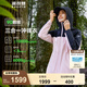 波司登（BOSIDENG）【反季】沖鋒衣鵝絨羽絨服女款90絨三合一防風(fēng)防雨透氣顯瘦外套 蘇梅粉 黑色161A L 170/92A