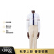 湯姆 布朗（THOM BROWNE）男士白色棉質(zhì)紅藍(lán)織帶圓領(lǐng)長(zhǎng)袖襯衫 MWL393O 00572 100 3