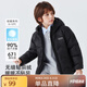 雪中飛【壓膠工藝】兒童羽絨服新款男女童秋冬季輕薄保暖外套 黑色 170