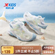 特步（XTEP）兒童童鞋【馭浪2.0】女童涼鞋旋轉(zhuǎn)扣沙灘鞋 特步白/微波藍 34