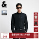 杰克·瓊斯（JACK&JONES）25年男裝秋季商務(wù)長(cháng)袖襯衫男士休閑純棉舒適襯衣男法斗犬刺繡上衣 E40黑色 L 180