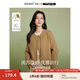 茵曼（INMAN）x米雷聯(lián)名系列新中式短外套2025春秋女裝新款側(cè)襟盤扣寬松毛衣上 卡其色 L