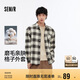 森馬（Semir）長(zhǎng)袖襯衫男純棉法蘭絨格子外套秋季情侶裝寬松上衣101524105207