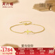 周六福（ZLF）  黃金手鏈女款足金5G金INS風(fēng)十字架手串 計(jì)價(jià) 16+3cm尾鏈 - 1.87g