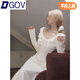 DGOV溫柔系v領(lǐng)針織連衣裙女春裝內搭垂墜感長(cháng)裙荷葉邊綁帶收腰包臀裙 杏色zt M 【90-100斤】