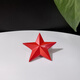 荷聽(tīng)雨聲（hetingyusheng）五角星胸針定制金屬立體合金帽徽個(gè)性胸章紅色烤漆徽章飾品 4cm 全紅款