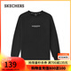 斯凱奇（Skechers）2025秋季新款舒適圓領上衣潮流針織長袖T恤衫 碳黑/0018 2XL