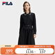 FILA 斐樂官方楊冪同款女子連衣裙2025年時尚休閑寬松收腰翻領(lǐng)連身裙