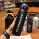 星巴克（Starbucks）杯子女神咖啡杯辦公上學(xué)學(xué)生保溫杯不銹鋼水杯彈跳杯教師節禮物 黑金大字母 500ml送禮袋
