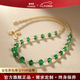 蔻詩(shī)哲 COASZE祖母綠項(xiàng)鏈女18K金寶石鎖骨鏈珠寶 七夕情人節(jié)禮物送老婆送女友 祖母綠項(xiàng)鏈 40-43cm可調(diào)節(jié)