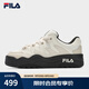 FILA 斐樂官方女鞋ROSETTA摩登板鞋春新款斑斕鞋運動鞋休閑鞋 奶白/杏仁奶白-GA 37.5