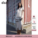 DZZIT【爆款補單】地素半身裙夏季暗紋提花設計法式長(cháng)裙女 深卡其色 XS