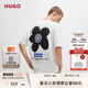 HUGO雨果【七夕節(jié)禮物】【100%棉 男女同款】藝術(shù)圖案裝飾棉質(zhì)T 恤 100-白色 L