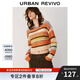 UR2025春季新款女裝多彩撞色條紋肌理感寬松針織衫UYL950032 多色 (偏寬松) S