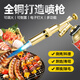 一月漁銅頭噴火器噴槍卡式家用猛火噴火烤氣罐槍焊接焊槍?xiě)敉恻c(diǎn)火器烘 602電子打火銅噴火槍