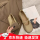 百麗鞋子女瑪麗珍小皮鞋女款春夏季軟底不累腳2025新款單鞋子 杏色 39