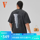 VLONE【 STAPLE】25新品月球大LOGO印花燙鉆時(shí)尚個(gè)性寬松短袖T恤 VLTE25010BK XL