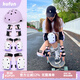 酷峰滑板護(hù)具輪滑專業(yè)防護(hù)兒童成人女滑冰溜冰陸地沖浪板護(hù)膝頭盔套裝 7件套 粉紫心+頭盔 M碼（體重68-120斤）