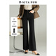 夢(mèng)舒雅（Msuya ）女褲錦綸針織微喇褲女2025春秋新款高腰顯瘦高檔百搭喇叭褲
