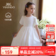 英氏（YEEHOO）女童裙子兒童衣服夏季時(shí)尚淑女休閑風(fēng)連衣裙夏裝新款可愛(ài)中小童裝 生如夏花-白色 【100%棉】 120 cm【順豐包郵&極速達(dá)】