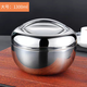 尚信不銹鋼保溫飯盒學(xué)生便當盒可愛(ài)兒童雙層圓形飯缸成人食堂打飯餐盒 1.3L/男生適用