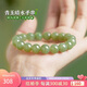 曼麗翠【七夕情人節(jié)禮物】和田青玉晴水手串10mm圓珠手鏈送女友老婆