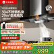 優(yōu)盟（UM）油煙機(jī)家用頂吸式抽油煙機(jī)自動(dòng)清洗 變頻大吸力廚房歐式脫排吸油煙機(jī)免拆洗自清潔 家電國(guó)家補(bǔ)貼 【爆款升級(jí)】29m3變頻+304不銹鋼UT305 全國(guó)聯(lián)保 上門(mén)安裝 咨詢曬單享好禮