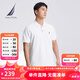 諾帝卡（NAUTICA）【單件直降】男裝25春夏新款商務(wù)休閑舒適親膚棉氨透氣短袖POLO男 白色1BW M