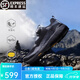 DRUNROCKS夏季君洛克免系帶低幫戰術(shù)鞋V底輕便鞋黑透氣訓練鞋R21064 黑色 42